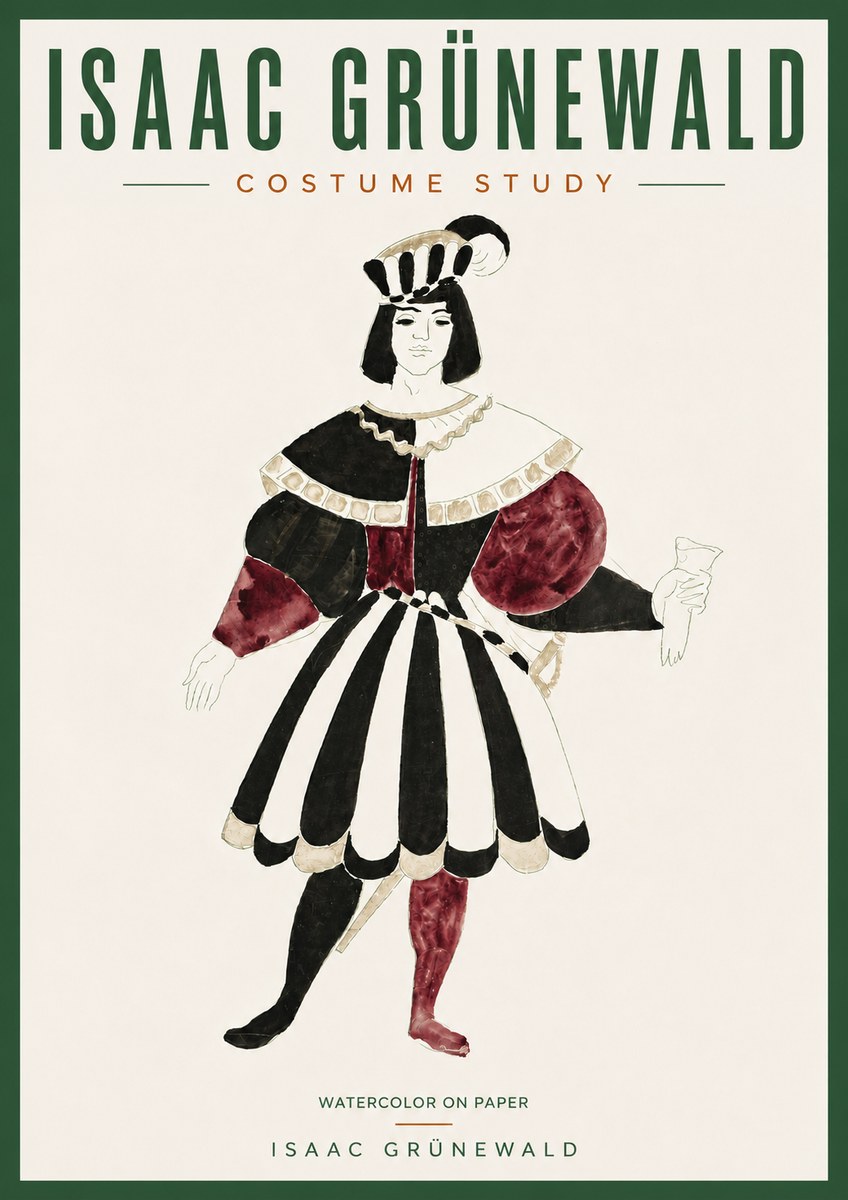 Isaac Grünewald Costume Study VIII No6 - Poszter