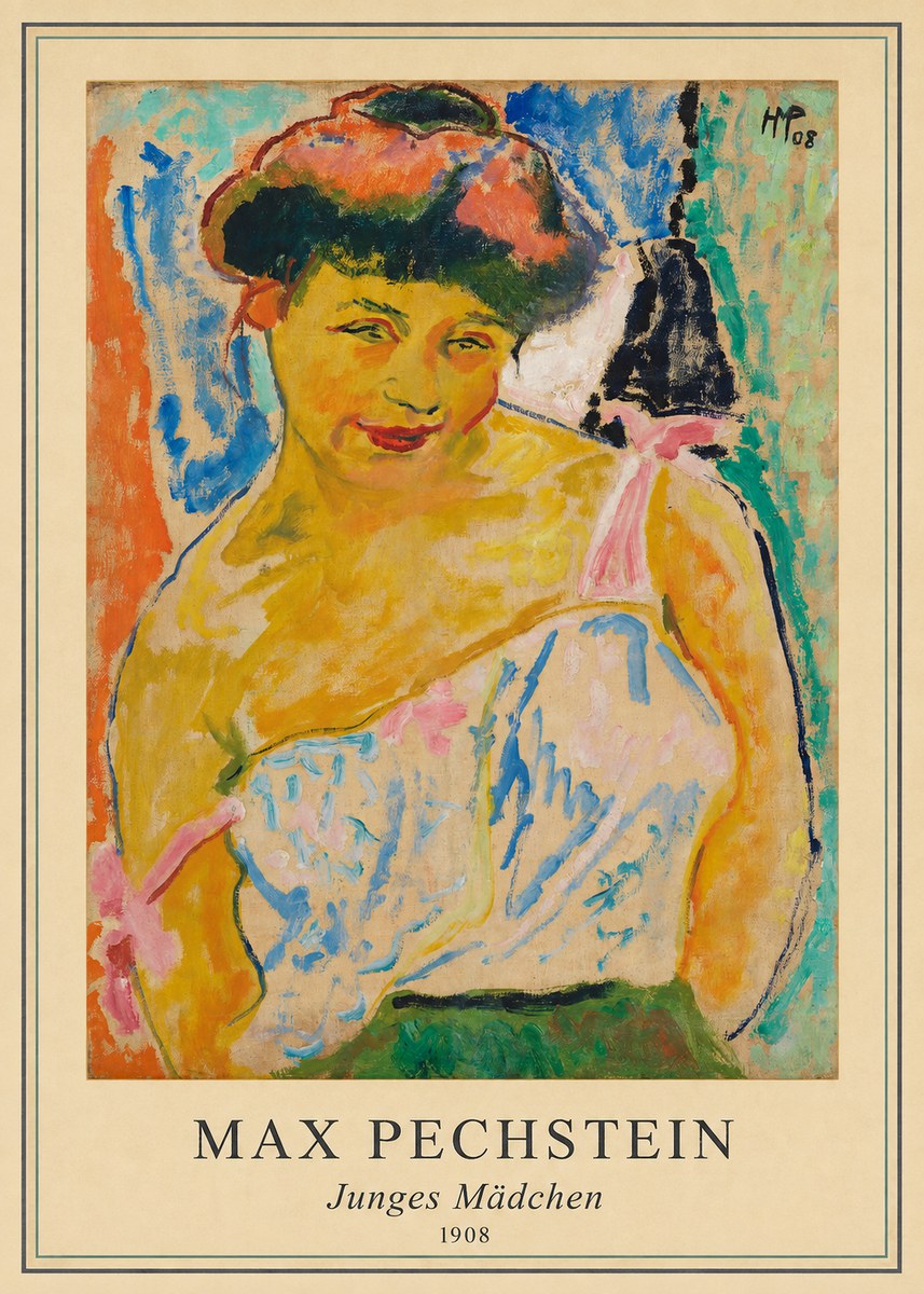 Max Pechstein Junges Mädchen No4 - Poszter