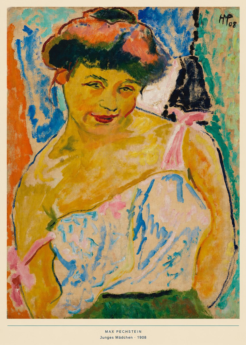 Max Pechstein Junges Mädchen No6 - Poszter