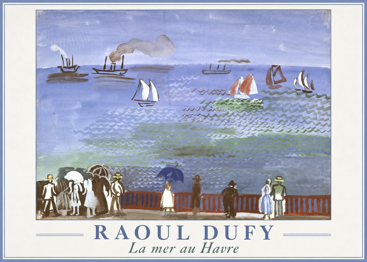 Raoul Dufy La Mer Au Havre No1 - Poszter
