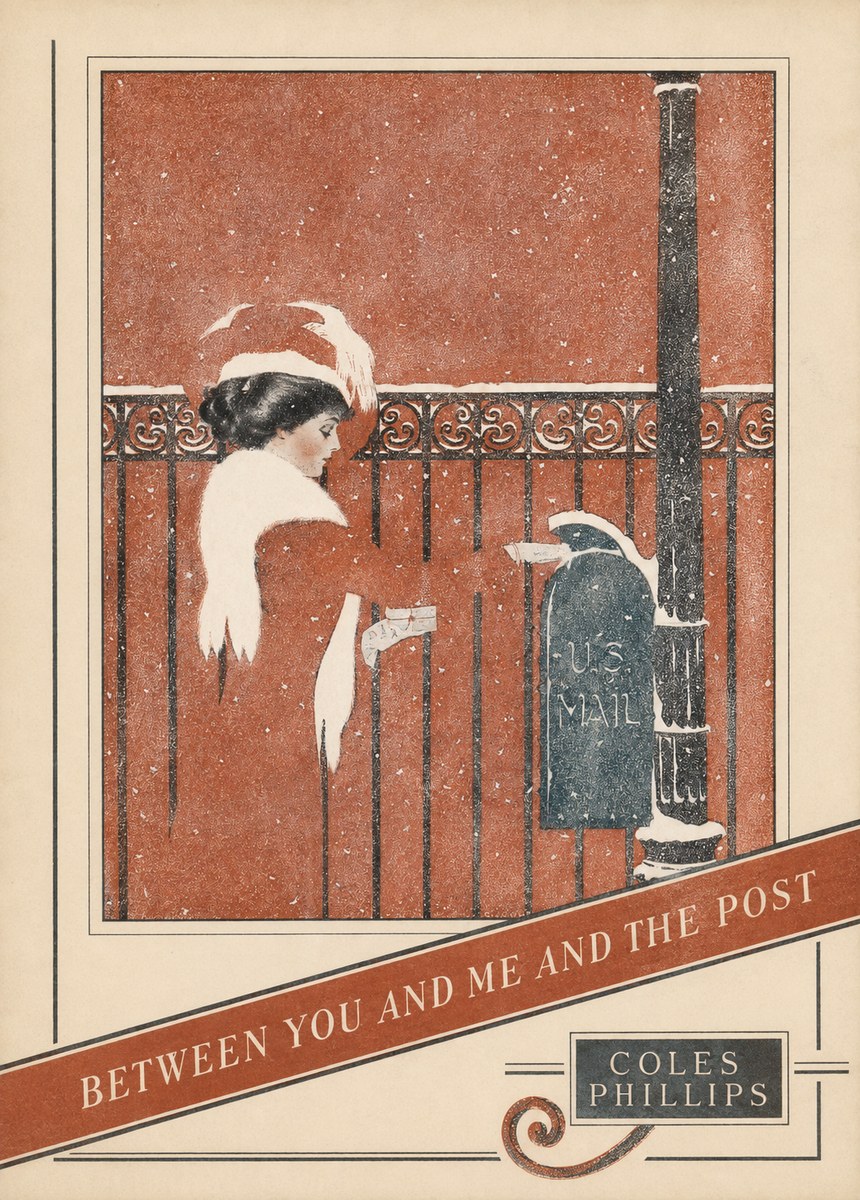Coles Phillips Between You and Me and the Post No4 - Poszter