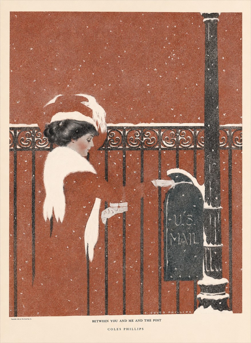 Coles Phillips Between You and Me and the Post No6 - Poszter