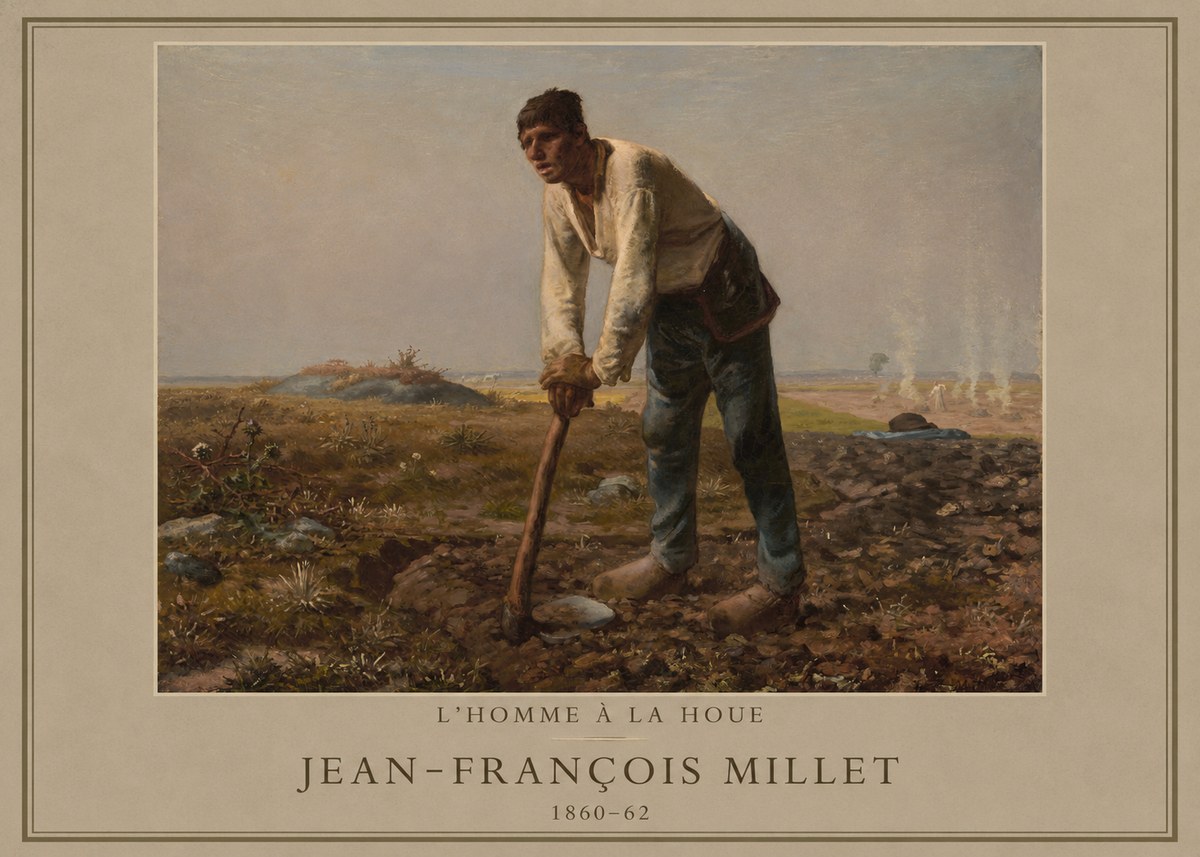 Jean-François Millet L'homme À La Houe No1 - Poszter