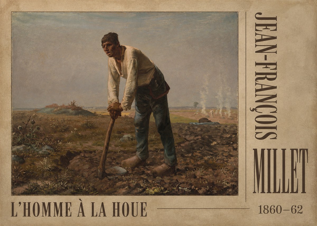 Jean-François Millet L'homme À La Houe No2 - Poszter